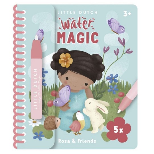 Little Dutch - Libro magico da colorare con acqua - Colori Little Dutch: Rosa and Friends