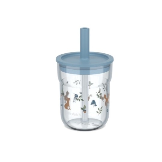 Little Dutch - Bicchiere con cannuccia 250ml - Dai 6 mesi! - Colori Little Dutch: Forest Friends