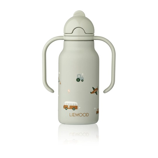 Liewood - Bottiglia termica in acciaio Kimmie 250ml - Colore Liewood: Vehicles / Dove Blue MIx