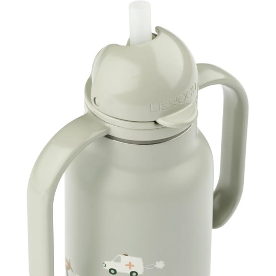 Liewood - Bottiglia termica in acciaio Kimmie 250ml - Colore Liewood: Vehicles / Dove Blue MIx