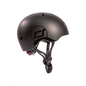 Scoot & Ride - Casco con chiusura magnetica - Taglia: S-M (51-55cm), Colore: Black&Gold