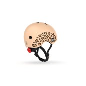 Scoot & Ride - Casco con chiusura magnetica - Taglia: XXS-S (45-51cm), Colore: Leopard