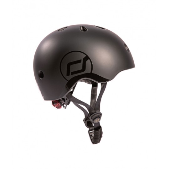 Scoot & Ride - Casco con chiusura magnetica - Taglia: S-M (51-55cm), Colore: Black&Gold