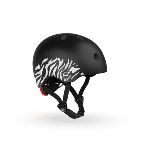 Scoot & Ride - Casco con chiusura magnetica - Taglia: XXS-S (45-51cm), Colore: Zebra