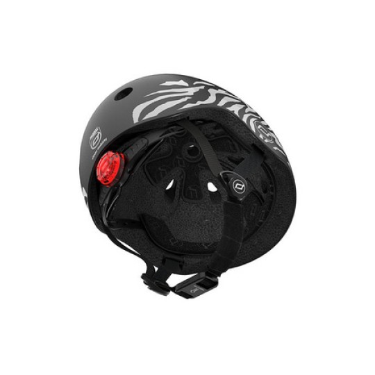 Scoot & Ride - Casco con chiusura magnetica - Taglia: XXS-S (45-51cm), Colore: Zebra