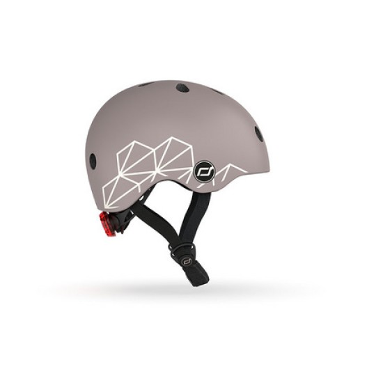 Scoot & Ride - Casco con chiusura magnetica - Taglia: XXS-S (45-51cm), Colore: Brown Lines