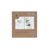 Lassig - Mussola in viscosa di bamboo XL - 120x120cm - Pack 3pezzi - Colori Lässig: Happy Fruits Pear