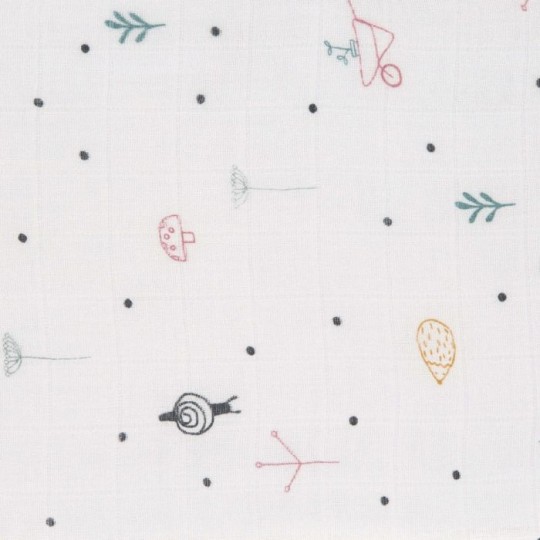 Lassig - Mussola in viscosa di bamboo XL - 120x120cm - Pack 3pezzi - Colori Lässig: Garden Explorer Girls