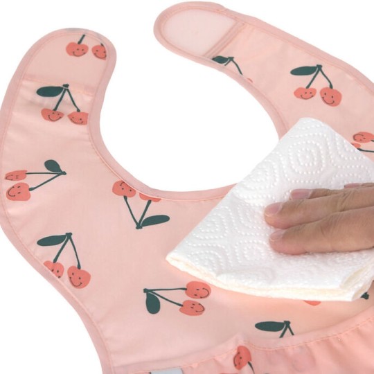Lassig - Bavaglino con velcro Waterproof - Confezione 2 pezzi - Colori Lässig: Happy Fruits Cherry