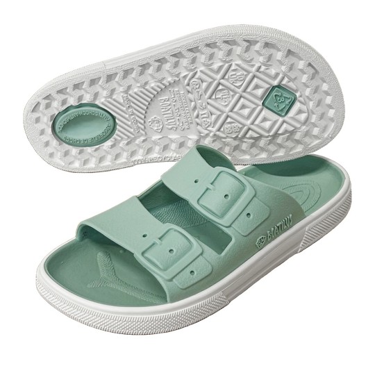 Boatilus - Ciabatta in gomma doppia fibbia Rocky - Colore Boatilus: Pastel Green White, Taglia Boatilus: 30/31