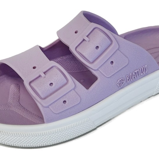 Boatilus - Ciabatta in gomma doppia fibbia Rocky - Colore Boatilus: Lilac White, Taglia Boatilus: 30/31