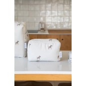 Gloop - Beauty case impermeabile - 100% Cotone Biologico - Colori Gloop: Zebra