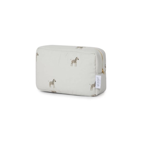 Gloop - Beauty case impermeabile - 100% Cotone Biologico - Colori Gloop: Zebra