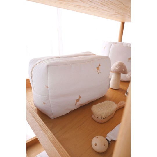 Gloop - Beauty case impermeabile - 100% Cotone Biologico - Colori Gloop: Little Deer