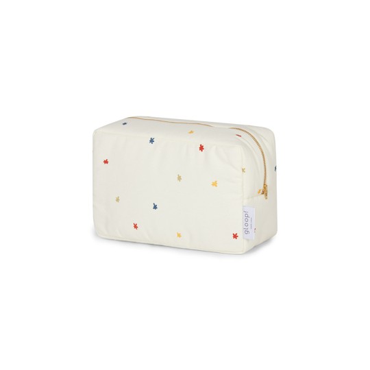 Gloop - Beauty case impermeabile - 100% Cotone Biologico - Colori Gloop: Colorful Stars