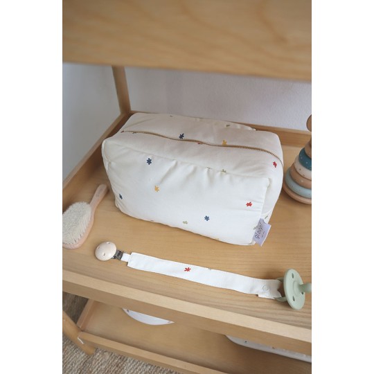 Gloop - Beauty case impermeabile - 100% Cotone Biologico - Colori Gloop: Colorful Stars