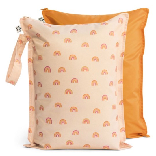 Tiny Twinkle - Set da 2 Wet BagS - Materiale riciclato - Impermeabili, Ecologiche e Multiuso - Colore: Rainbow