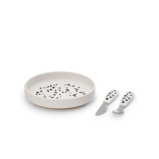 Elodie - Set posate - Piatto, Forchetta e Coltello - Colori Elodie: Dalmation Dots