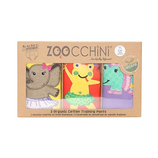 Zoocchini - Mutandine di apprendimento 3/4 Anni - Training Pants - Disegno: Ballerine
