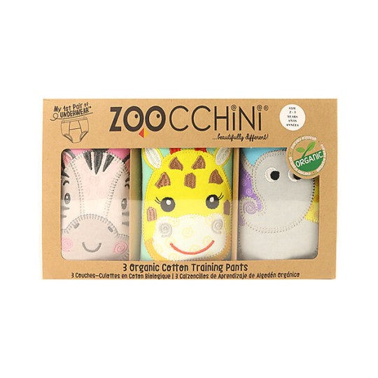 Zoocchini - Mutandine di apprendimento 3/4 Anni - Training Pants - Disegno: Amiche dello Zoo