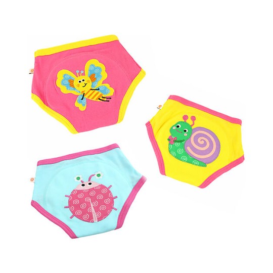 Zoocchini - Mutandine di apprendimento 2/3 Anni - Training Pants - Disegno: Creature del Giardino - Bimba