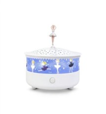 Trousselier - Luce notturna - Proiettore di stelle 14 cm - Musicale - Rilevatore di pianto - Ricaricabile tramite USB