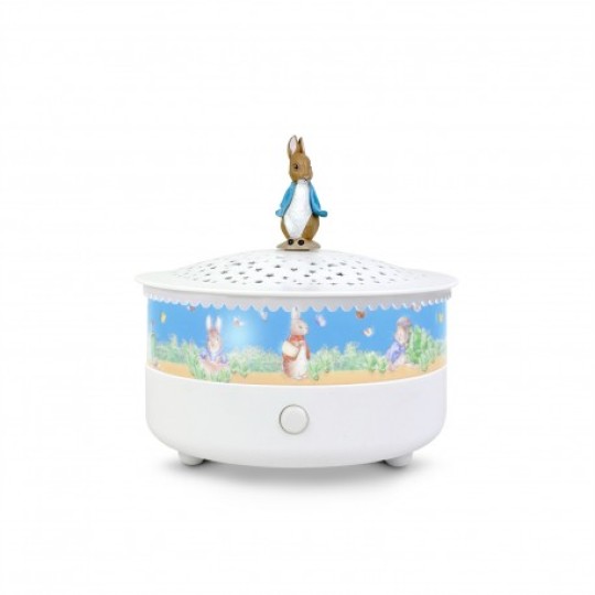 Trousselier - Luce notturna - Proiettore di stelle 14 cm - Musicale - Rilevatore di pianto - Ricaricabile tramite USB - Colori Trousselier: Peter Rabbit