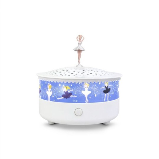 Trousselier - Luce notturna - Proiettore di stelle 14 cm - Musicale - Rilevatore di pianto - Ricaricabile tramite USB - Colori Trousselier: Ballerine