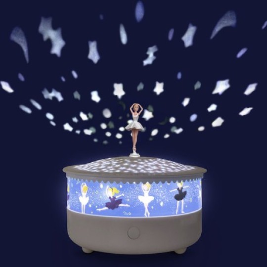 Trousselier - Luce notturna - Proiettore di stelle 14 cm - Musicale - Rilevatore di pianto - Ricaricabile tramite USB - Colori Trousselier: Ballerine