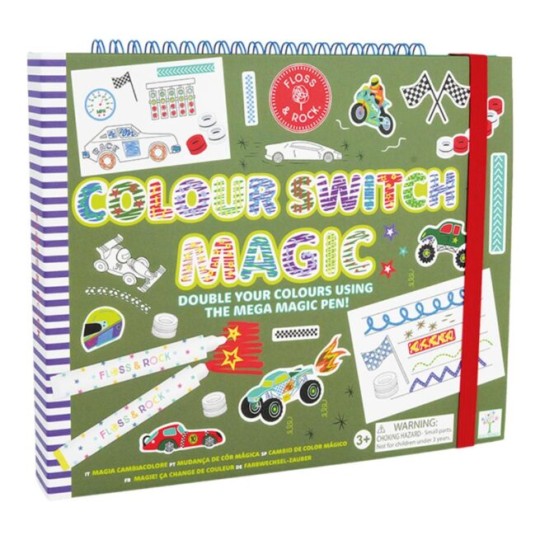 Floss & Rock - Libro da colorare Switch Magic  - Trasforma 6 colori in 12! - Floss & Rock: Cars