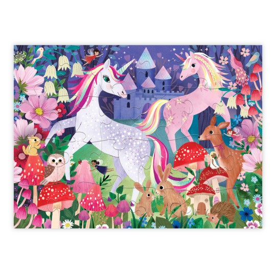 Crocodile Creek - Puzzle 24 pezzi - con scatola a forma di edificio - Crocodile Creek: Unicorni