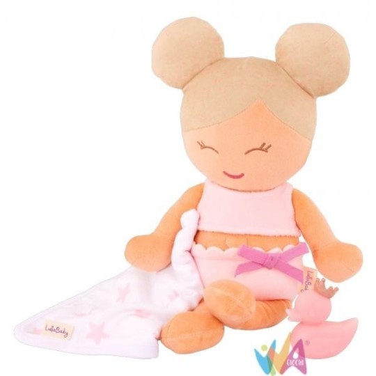 Lullababy - Peluche morbido Bambola in Stoffa da Bagnetto - Colore: Rosa Chiaro
