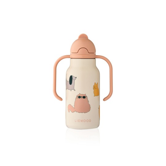 Liewood - Bottiglia termica in acciaio Kimmie 250ml - Colore Liewood: Cats and Dogs / Sandy