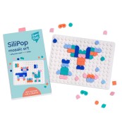 Super Petit - Tappetino in silicone con 65 piastrelle - Colore: Bianco