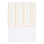 Little Dutch - Lenzuolo per lettino 110x140cm - 100% Cotone Biologico - Colori Little Dutch: Vintage Sunny Stripes