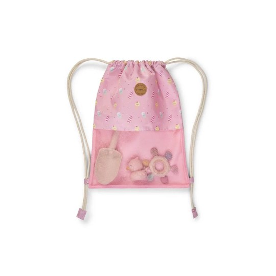 Saro - Sacca antisabbia per la spiaggia per bambini - 39x29cm - Colori Saro: Rosa Ice Cream