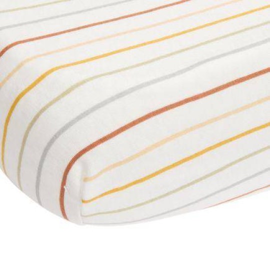 Little Dutch - Lenzuolo con angoli 70x140/150cm - Coprimaterasso - Colori Little Dutch: Vintage Sunny Stripes