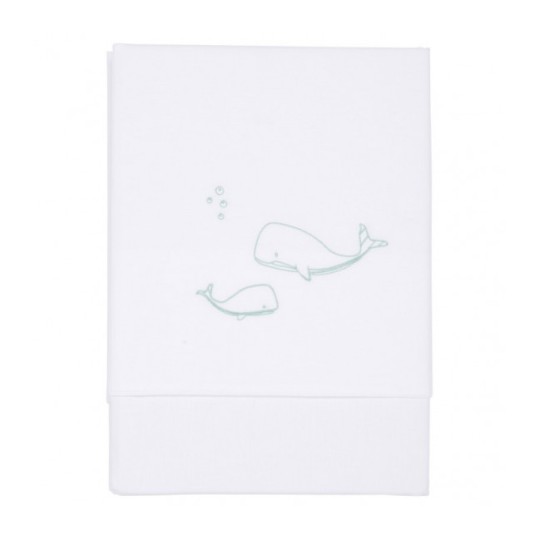 Little Dutch - Lenzuolo per culla 70x100cm - 100% Cotone - Colori Little Dutch: Ocean mint