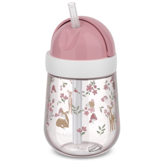 Little Dutch - Borraccia con cannuccia 300ml - Dai 9 mesi - Colori Little Dutch: Fairy Garden
