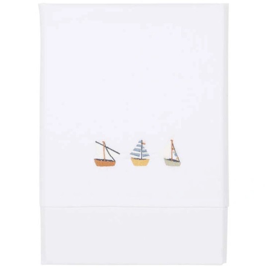Little Dutch - Lenzuolo per lettino 110x140cm - 100% Cotone Biologico - Colori Little Dutch: Saylors Bay