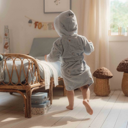 Little Dutch - Accappatoio in Cotone 98/104 - Colori Little Dutch: Embroidered Blue