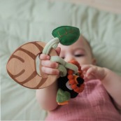 Little Big Friends - Sonaglio di legno con giochi - Adatto dalla nascita - Colori Little Big Friends: Giungla