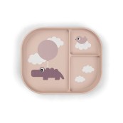 Done By Deer - Piatto con scomparti Foodie - 100% PP Alimentare - Colore: Cipria