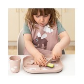 Done By Deer - Piatto con scomparti Foodie - 100% PP Alimentare - Colore: Cipria