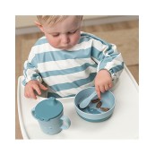 Done By Deer - Set posate Foodie Happy Dots - 100% PP Alimentare - Colore: Blu
