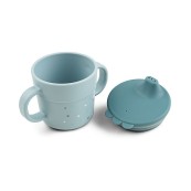 Done By Deer - Tazza con beccuccio - Happy Dots - 100% PP Alimentare - Colore: Blu