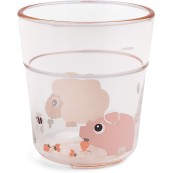 Done By Deer - Bicchiere in Tritan 180ml - Tiny Farm - Colore: Cipria