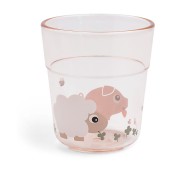 Done By Deer - Bicchiere in Tritan 180ml - Tiny Farm - Colore: Cipria