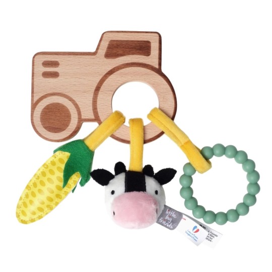 Little Big Friends - Sonaglio di legno con giochi - Adatto dalla nascita - Colori Little Big Friends: Farm