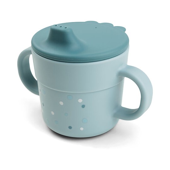 Done By Deer - Tazza con beccuccio - Happy Dots - 100% PP Alimentare - Colore: Blu